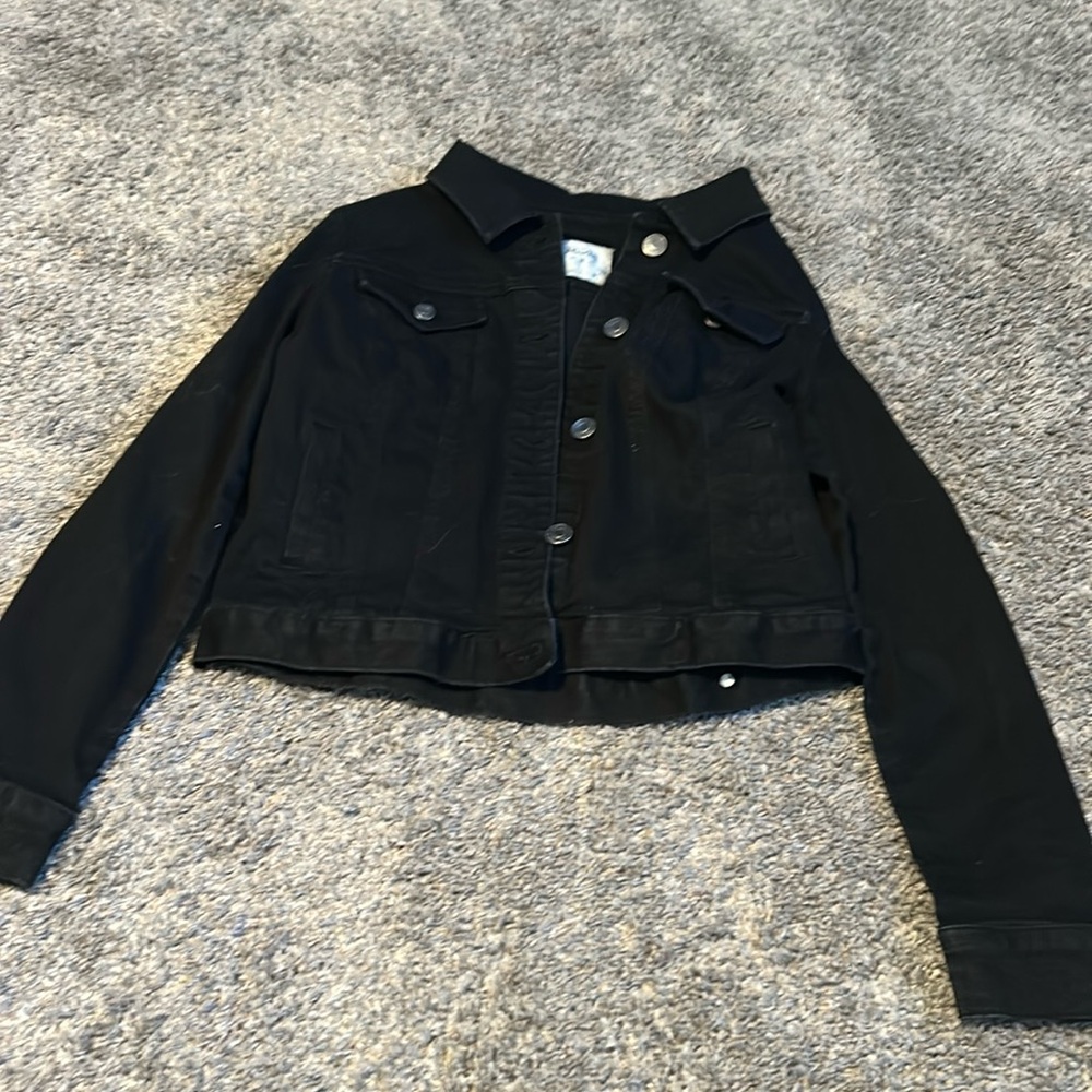 Mudd Girls Medium Black Denim Jacket